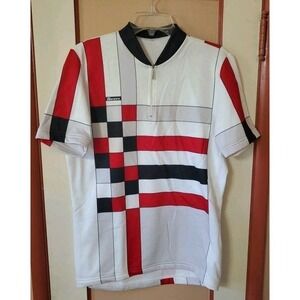 Santini Cycling Jersey Mens LARGE white Lightweight Sports stretch Size L?